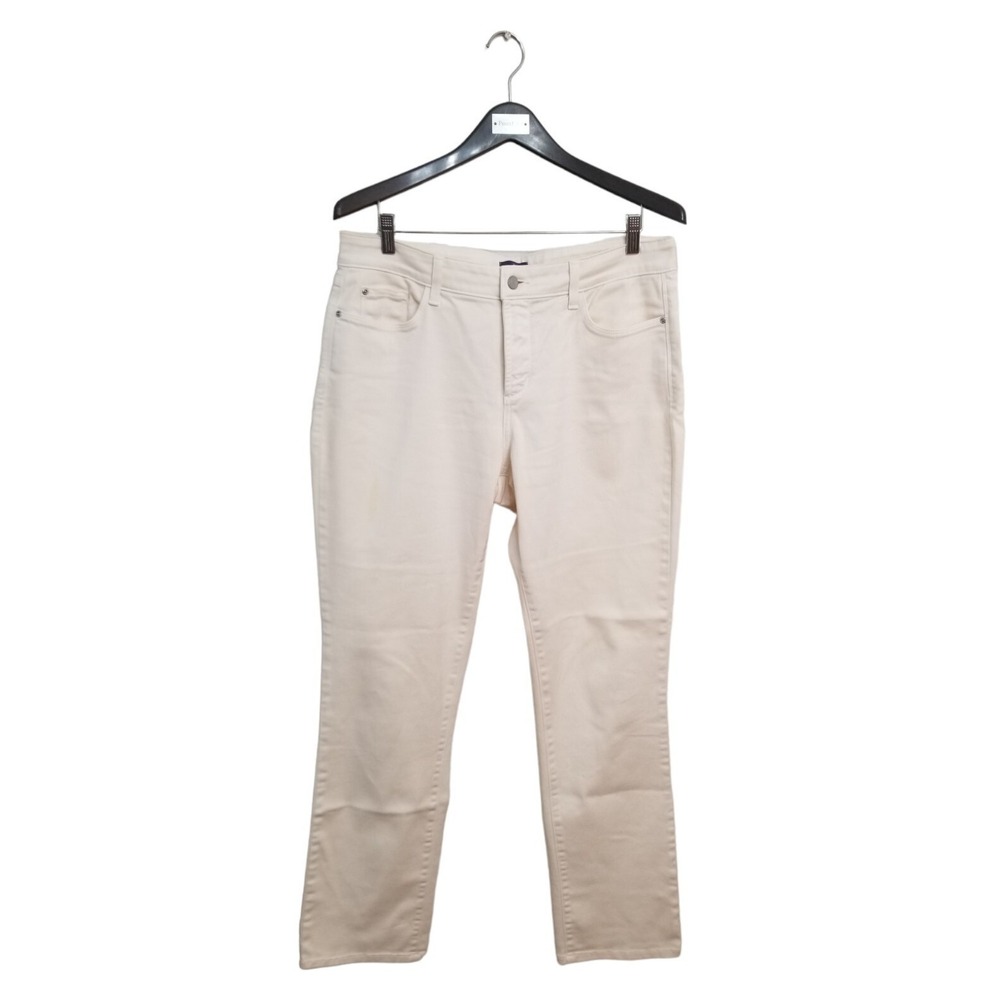 NYDJ Samantha Slim Women's Jeans Optic Ivory Size 14 38x32